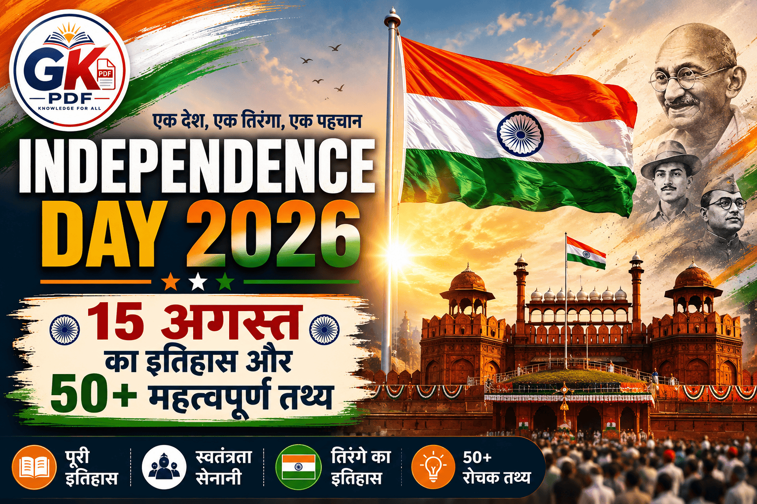Independence Day 2026, स्वतंत्रता दिवस 2026, 15 अगस्त 2026, स्वतंत्रता दिवस का इतिहास, 15 अगस्त क्यों मनाया जाता है, Independence Day History in Hindi